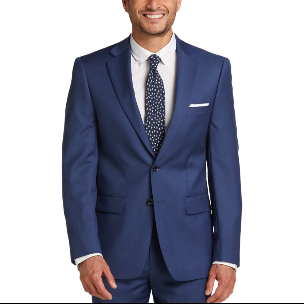 Calvin Klein X-Fit Slim Fit Suit Separates Coat, Blue